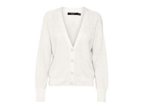 Cardigans de Mulher VERO MODA (L - Branco)