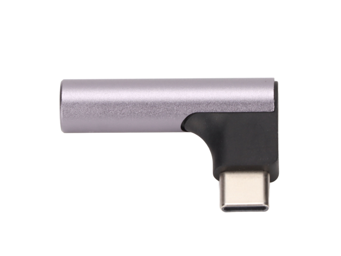 Adaptador USB-C a 3,5 Mm con Chip DAC, Compatible con Convertidor de Auriculares 32 Bits y 384 Khz, Gris S/MARCA