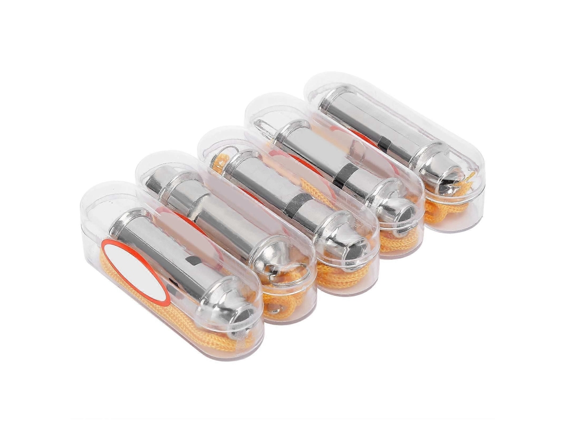 Conjunto de 5 Apitos Ultrassônicos GOKOCO de aço inoxidável com cordão e caixa de armazenamento