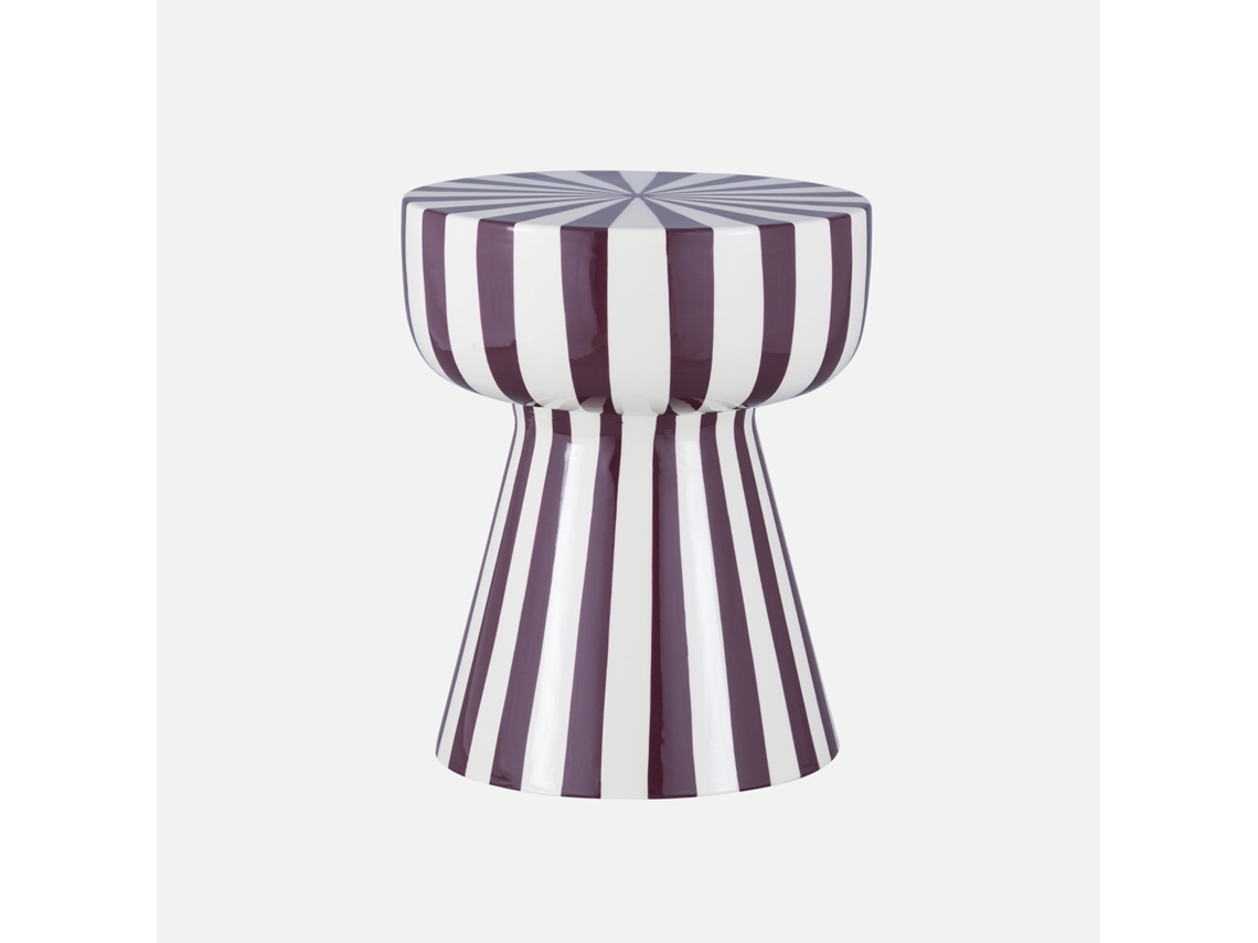 Mesa lateral de aço esmaltado Sweeek Purple Stripe