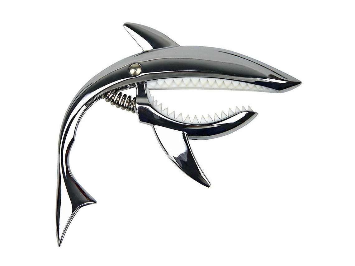 Capo Shark de liga de zinco para guitarras acústicas e elétricas de 6 cordas, Slowmoose durável e aderente