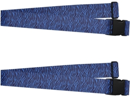 Conjunto De 2 Cintas Bagagem Com Textura Pelo Tigre Azul Escuro, Resistentes E Ajustáveis, Ideais Para Viagens Marítimas