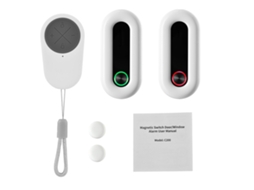 Conjunto de sensor magnético de porta inteligente Um para Dois (com etiqueta de modo Duplo e configuração Um para Dois)