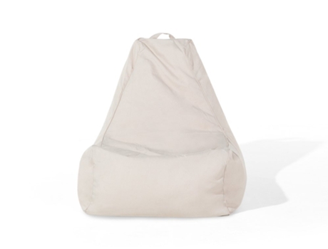 Pufe Poltrona BELIANI Siesta Bege — Tecido | 61x100x75cm