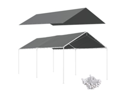 Gazebo com Mosquiteiro, 3x3 metros, Estrutura Metálica, Cobertura Poliéster, Bege, SINI TECH STORE