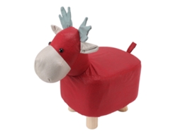 Taburete Animal Girafa Anti deslizante Macio Cute Cartoon para Crianças e Casa Vermelho | S/MARCA
