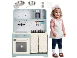 Cozinha Infantil Máquina Gelo Micro ondas Acessórios Surpresa 3 Anos Azul 29x60x81cm VELTRIX