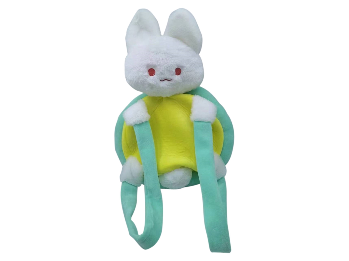 Mochila Pelúcia Coelho Tartaruga Infantil para Meninas