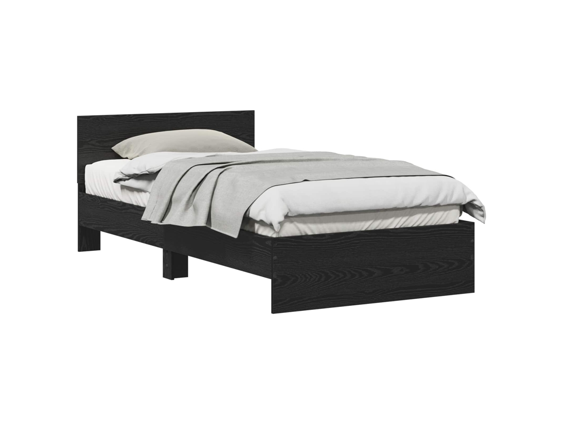 Estrutura da Cama Carvalho Preto 203 X 104 X 70 Cm MAISON EXCLUSIVE