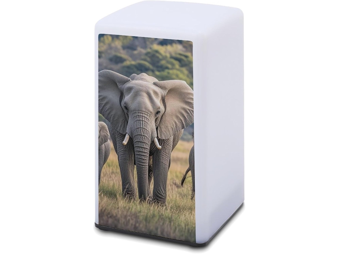 Luminária Noturna Minimalista, Portátil E Sem Fio, Em Formato De Elefante, Design Quadrado, Ideal Mesa De Cabeceira