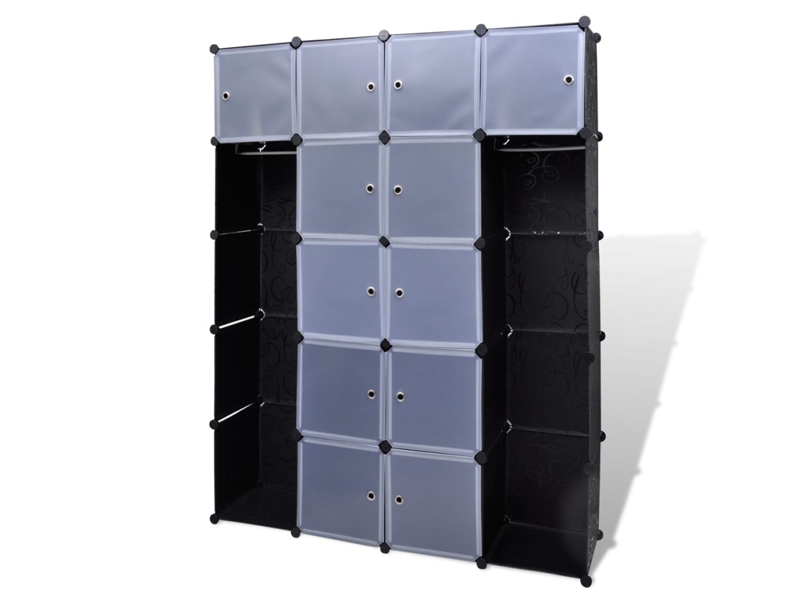 Conjunto 1 Modular Storage,modular Storages Vidaxl Preto Plástico (n/a)