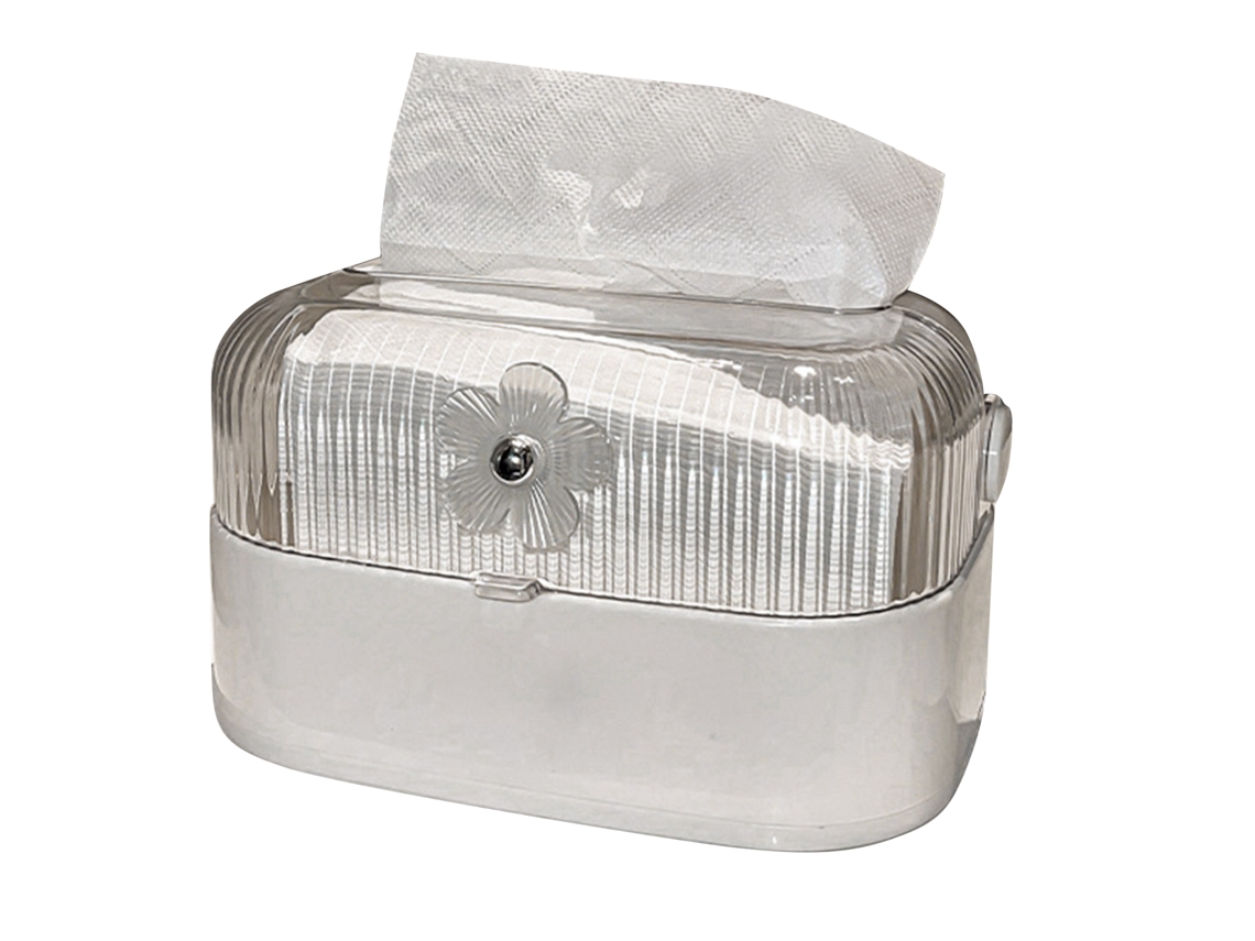 Suporte para Caixa de Papel Higiênico com Mola de Pet S/MARCA Transparente para Sala de Estar e Banheiro