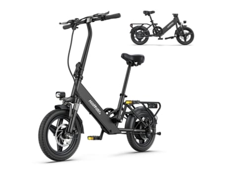 Bicicleta Elétrica Dobrável Hillmiles Mile 1, 250 W, 36 V, Bateria De 10,4 Ah, 14 Polegadas