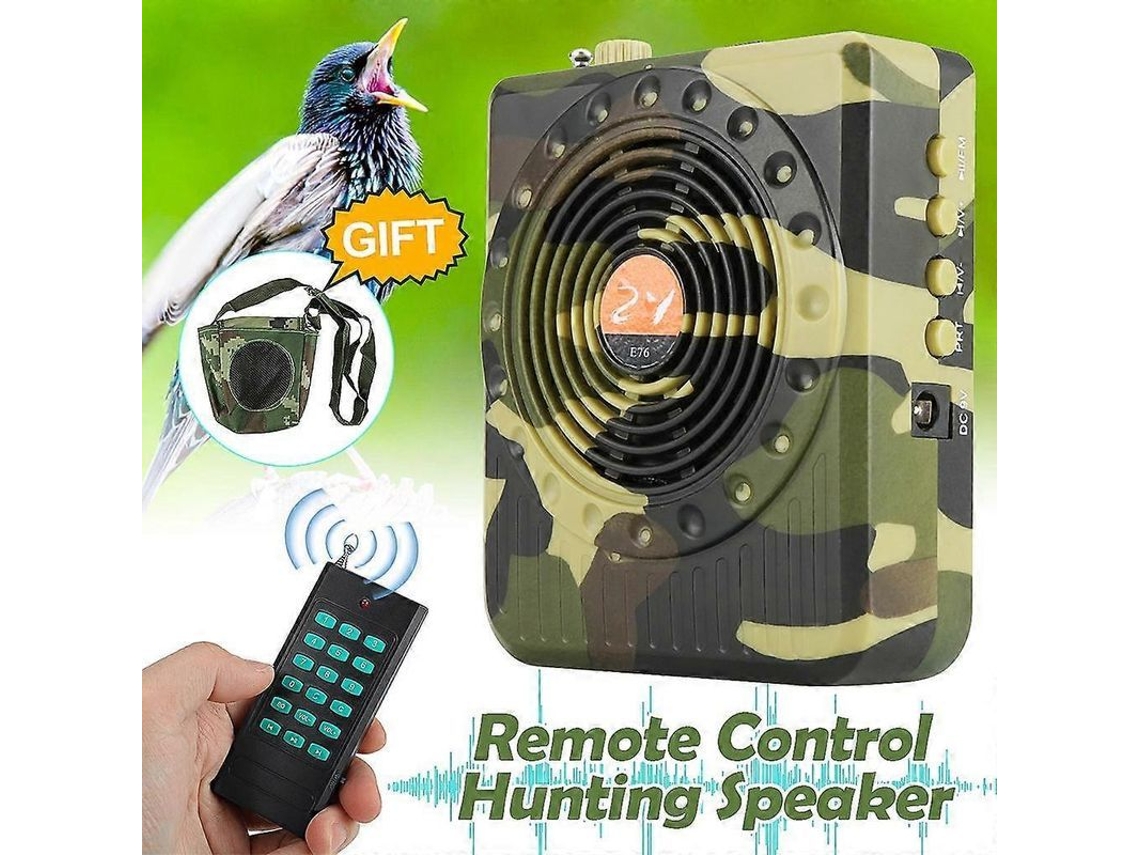 Kit de chamada eletrônica para isca de caça E67, 35W, camuflagem, coluna de caça ao ar livre, MP3, comando CHARM