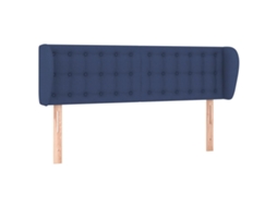 Cabeceira de Cama C/ Abas Tecido 147x23x78/88 Cm Azul MAISON EXCLUSIVE