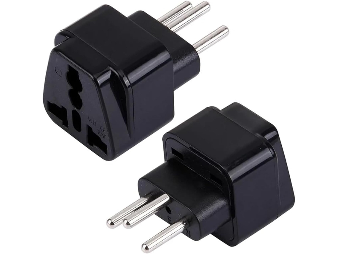 Kit Com 2 Adaptadores De Viagem Do Reino Unido Para A Suíça, Adaptadores De Viagem Universais Para A Europa, Compatíveis Com A Suíça(pacote 2, Preto)