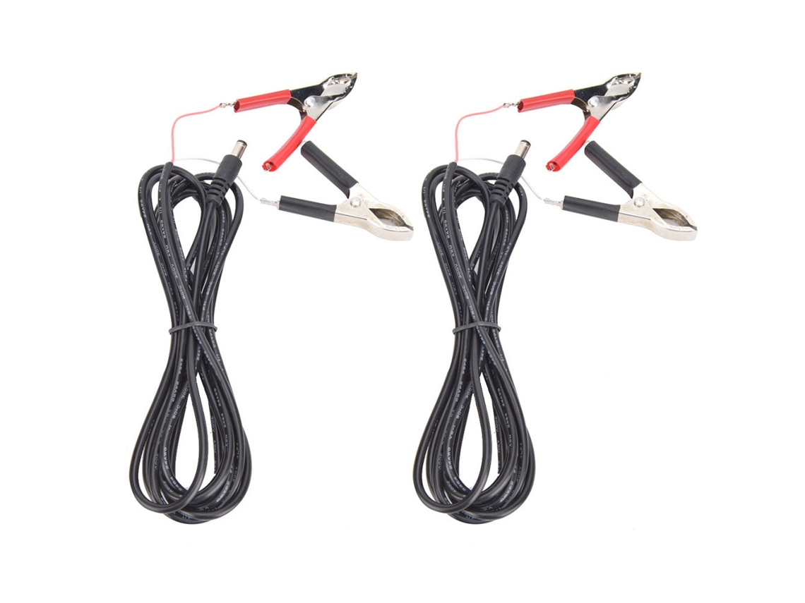 Cabo Com Conector Dc Macho E Pinça Cocodrilo 3m 12v/24v Para Led