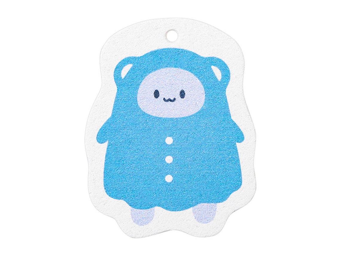 Espuma de Polpa de Madeira para Limpeza, Cartoon Urso Azul | S/MARCA