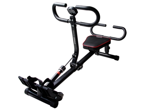 Máquina de Remo BONPLUS BP Ajustável Hydrafit Rower Remo Multifuncional 12 Níveis de Resistência (Preto)