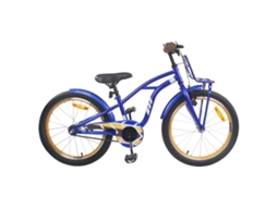 Vidaxl Bicicleta Infantil 22 Polegadas Para 7-12 Anos Azul Escuro