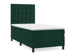 Box Spring Bed, Box Spring Beds Vidaxl Verde Veludo (90 X 200 Cm)