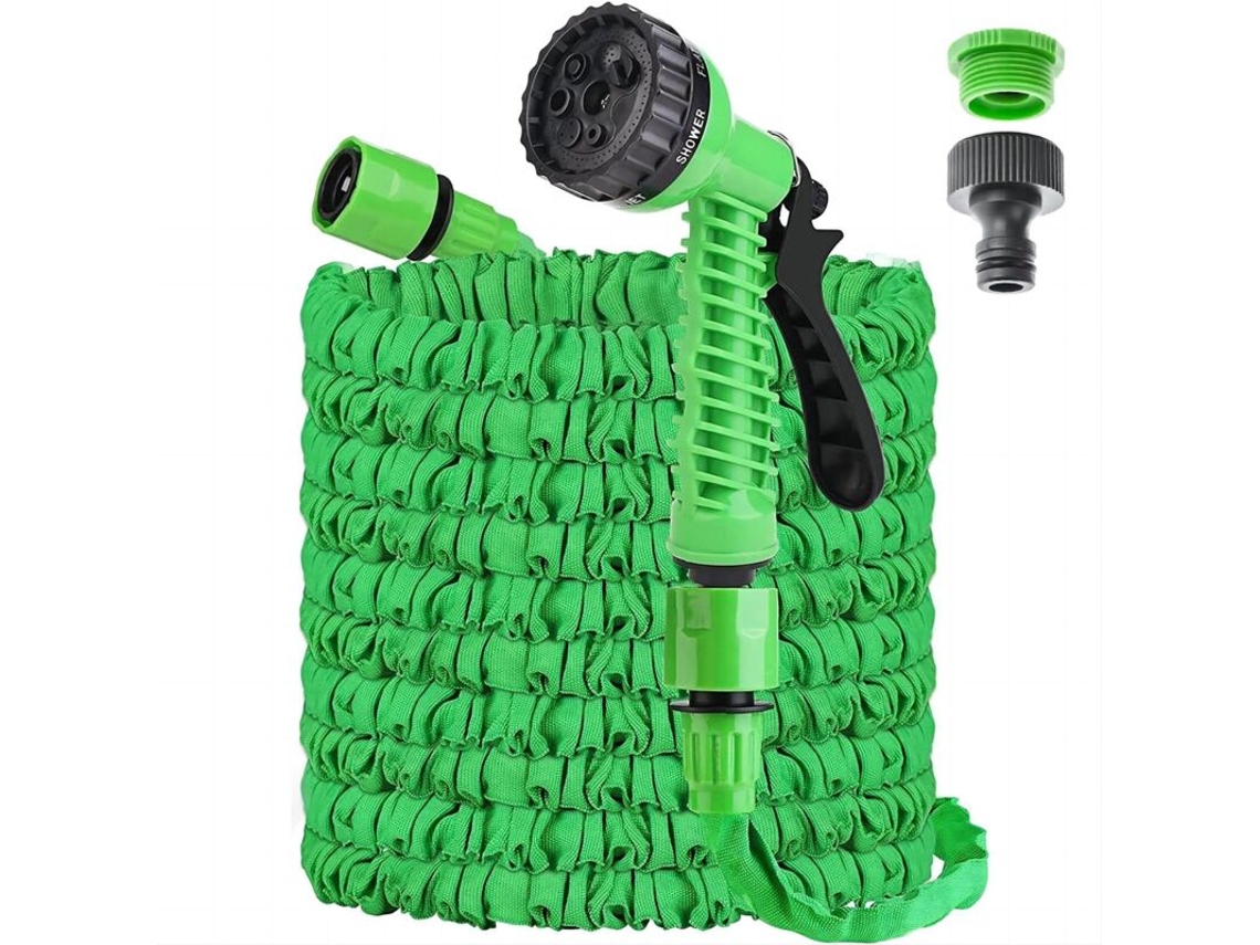 Mangueira De Jardim Extensível 30m/100ft,mangueira Flexível Com 7 Modos De Pulverização,antivazamento,ideal Para Jardim E Lavagem De Carro (verde)