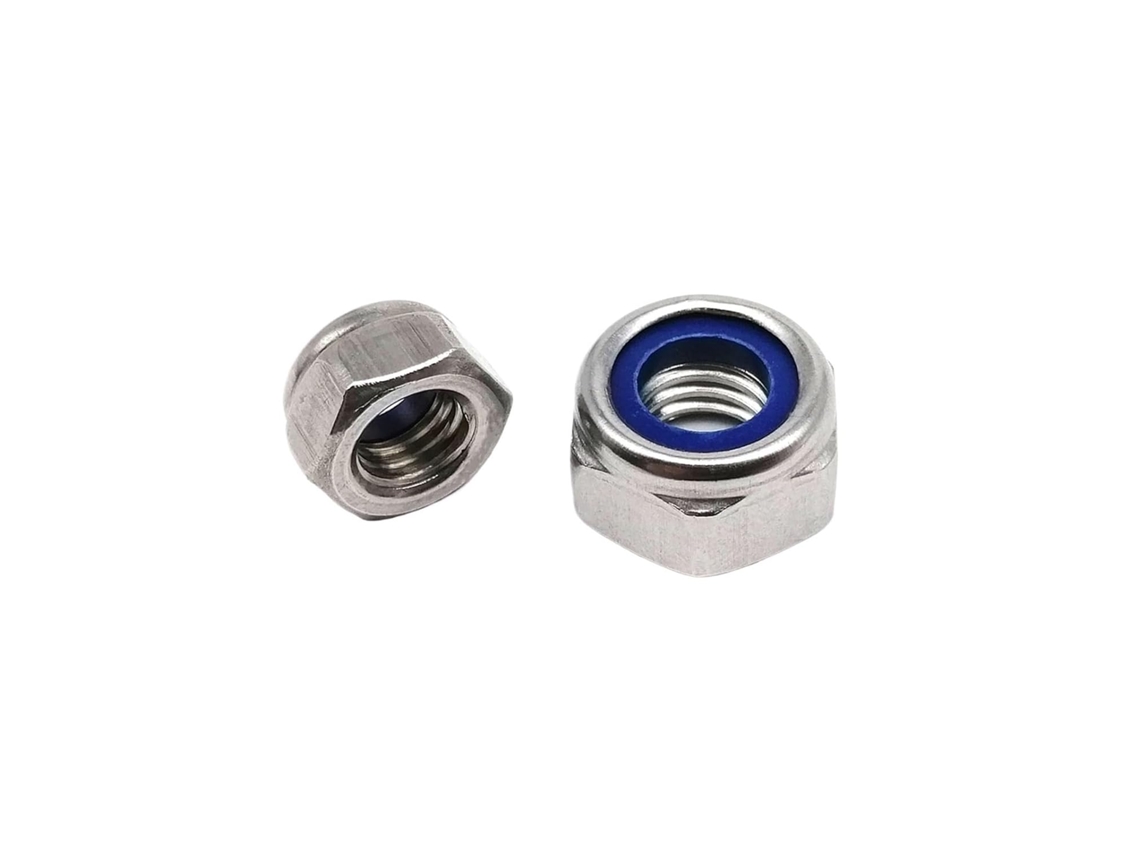 Porca Sextavada Em Aço Inoxidável, Porcas Autotravantes 2 5 10 Peças, Inserto De Nylon, Aço Inoxidável 304 M5 M16 5 Peças