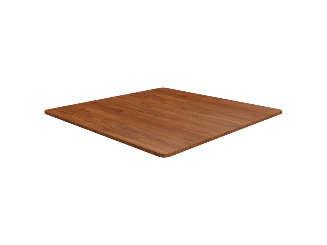 Tampo Mesa Quadrado 90x90x1,5 Carvalho Tratado Castanho Escuro Lovely Home