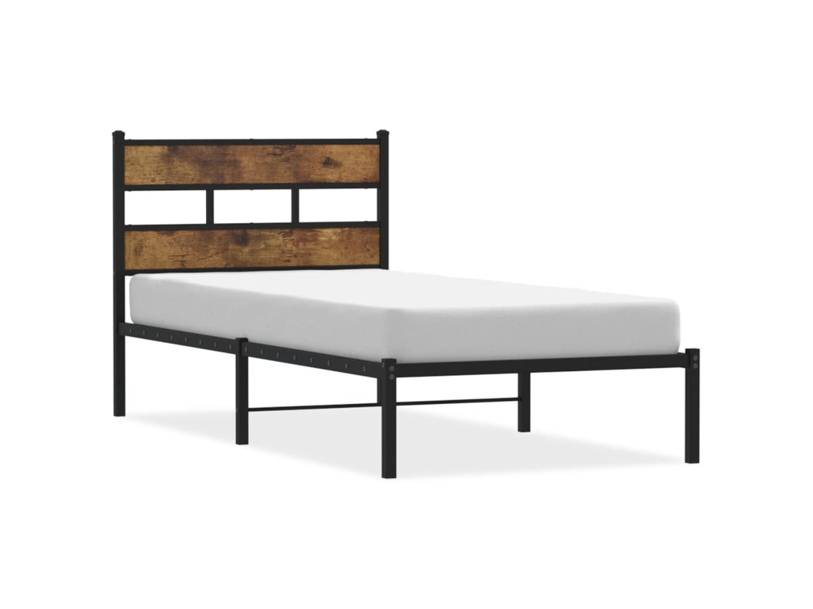 Bed Frame, Bed Frames Vidaxl Marrom Ferro (80 X 200 Cm)