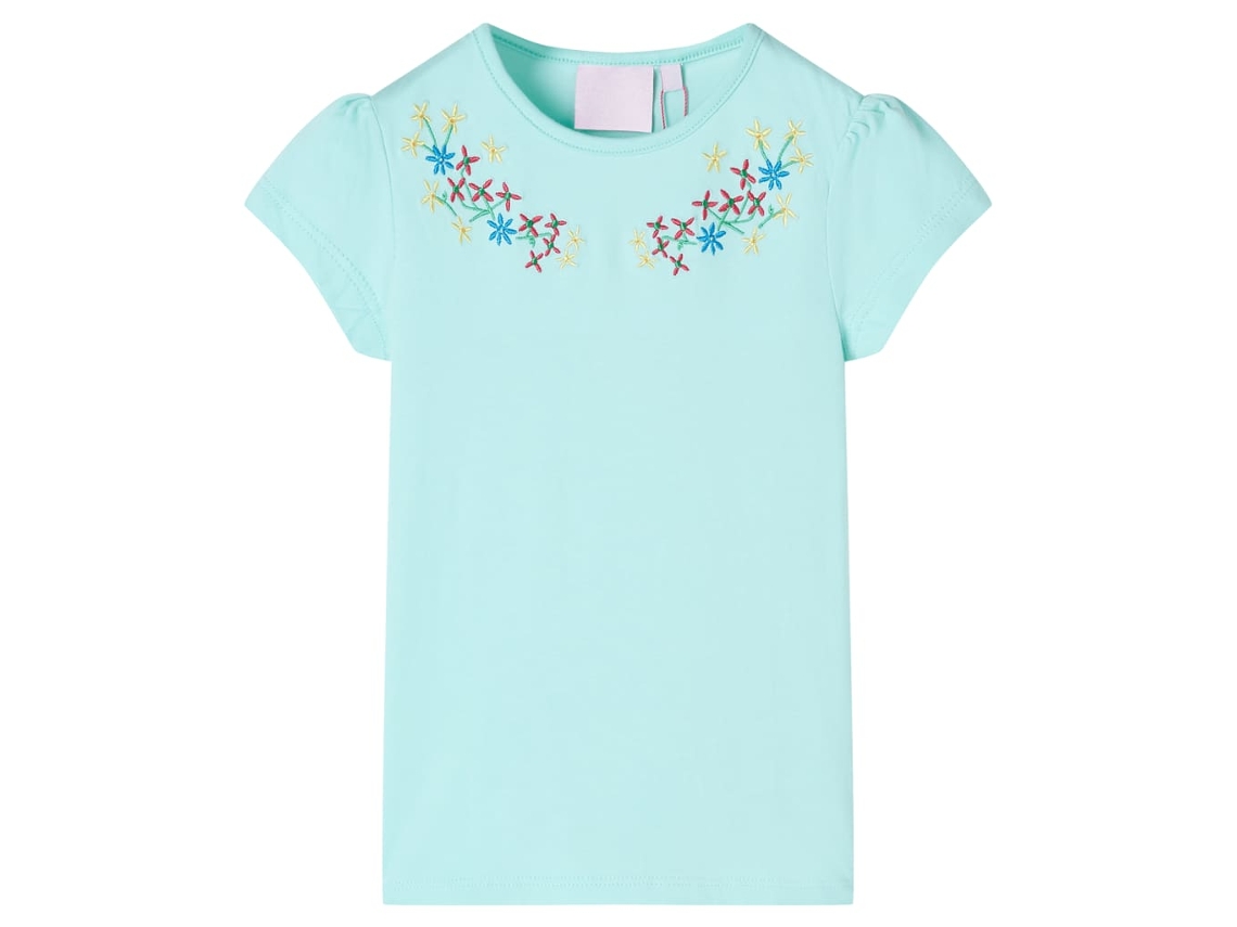 T-shirt De Criança Ciano-claro 128