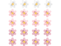 Conjunto de 10, 20 ou 30 Alfinetes em formato de flor para caixas de avisos Cortiça