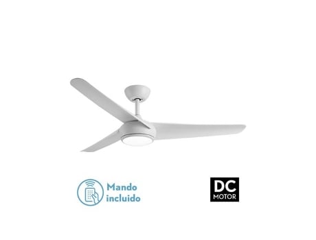 Ventilador Patras Dc 24W Branco 3 Lâminas 6 Velocidades 3 Cores 131.2D 2424Lm com Controle Remoto Memória e Temporizador FABRILAMP