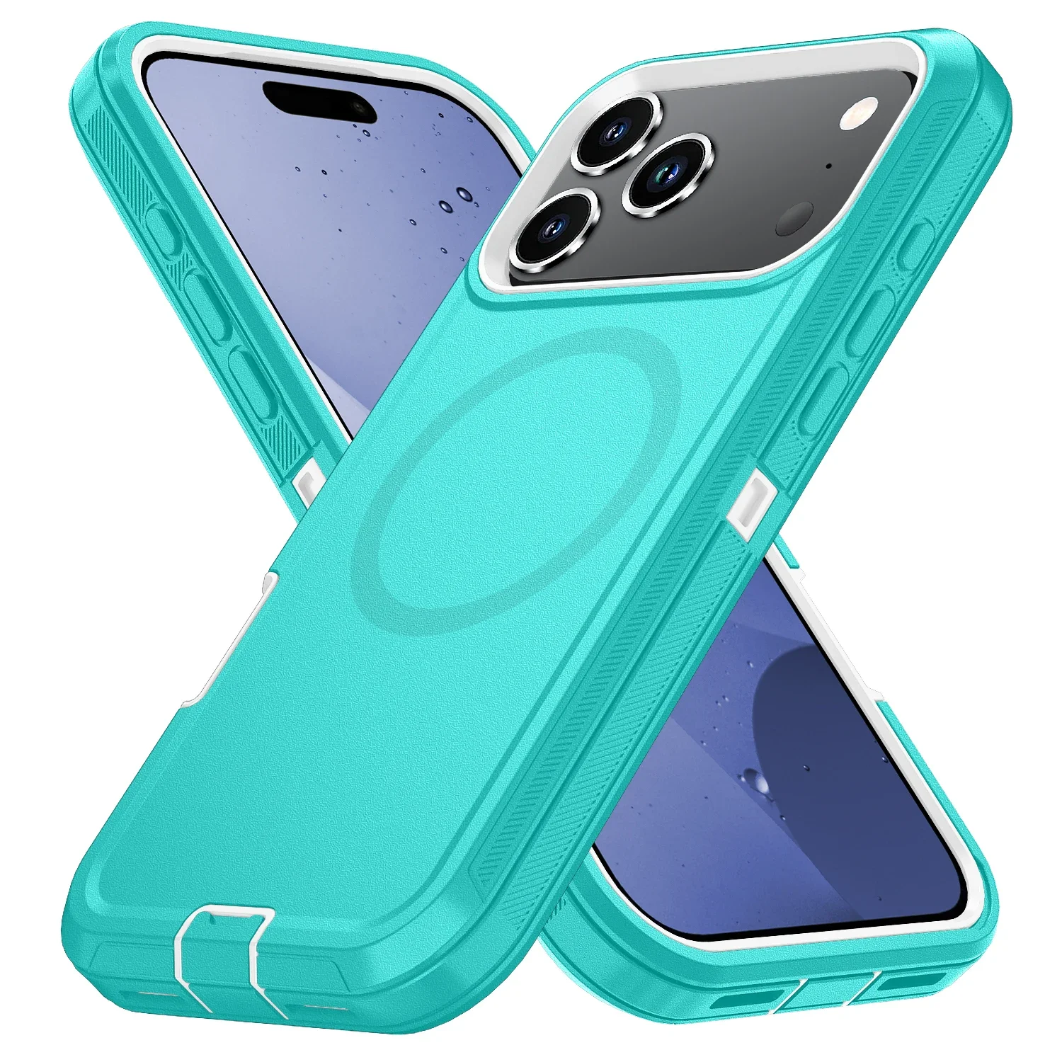 (verde Menta, Iphone 17 Pro Max) Capa Protetora Rígida Em Pctpu Com Função De Carregamento Magnético E Proteção Contra Quedas.
