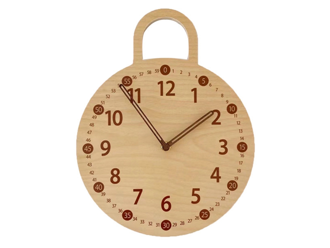 Ronjoe-reloj De Parede De Madeira Silencioso De 10 Polegadas Operado Por Pilhas Decorativo Para Crianças E Sala De Estar