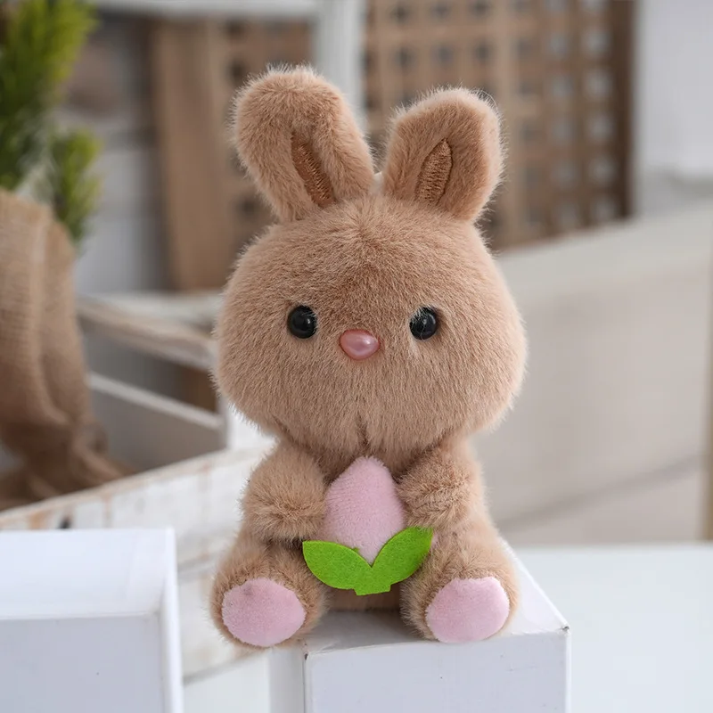 Chaveiro de Pelúcia Coelho Frutado Fofo de 15cm MDUG (marrom)