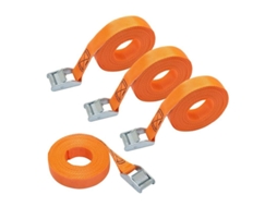 Correa De Apriete 6m X 25mm, Capacidad 150kg, Din En 12195-2, Naranja (4 Paquetes)