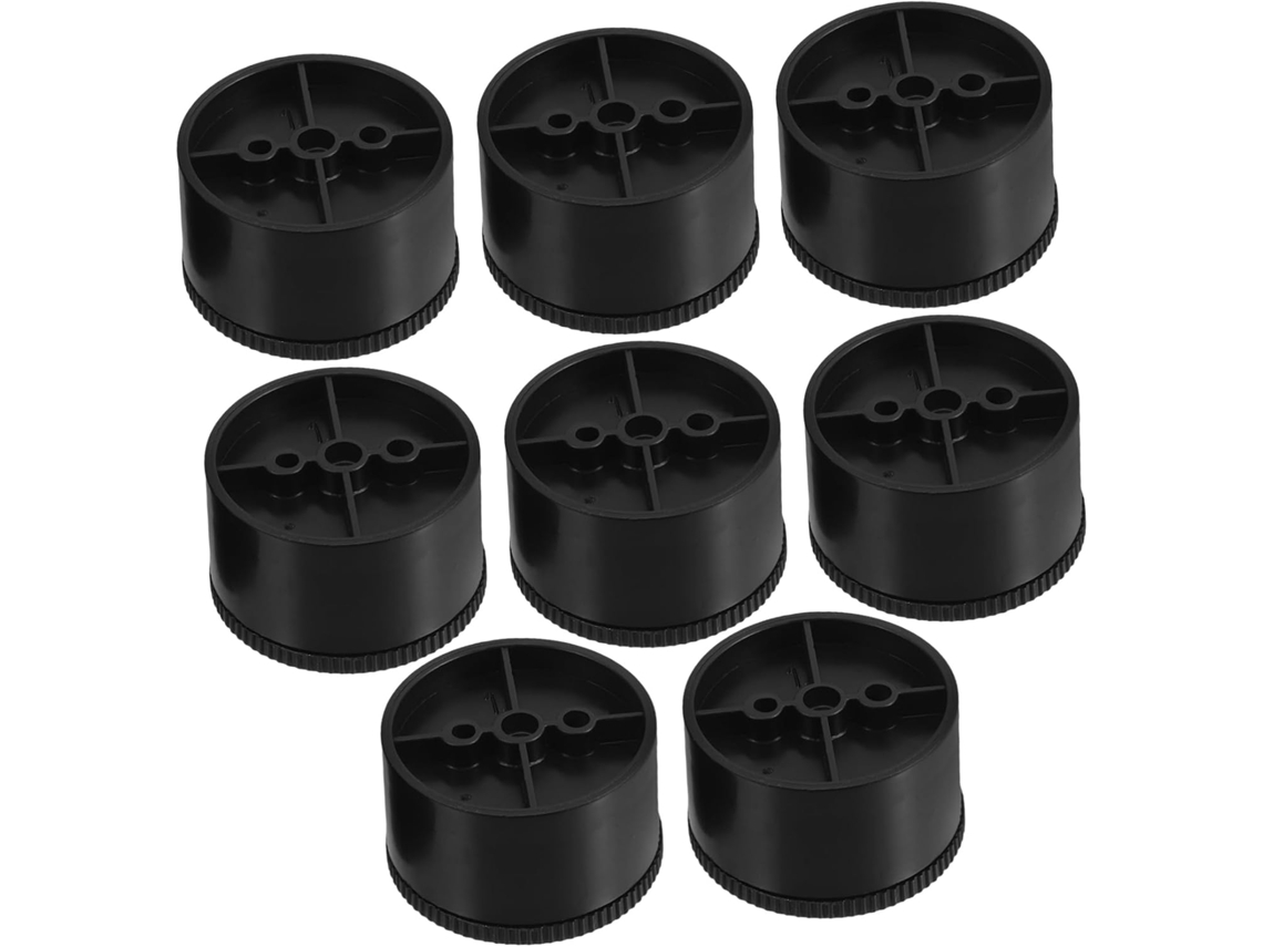Conjunto De 8 Pés Niveladores Redondos Ajustáveis Para Móveis, Oferecendo Suporte Estável Para Mesas, Armários E Sofás