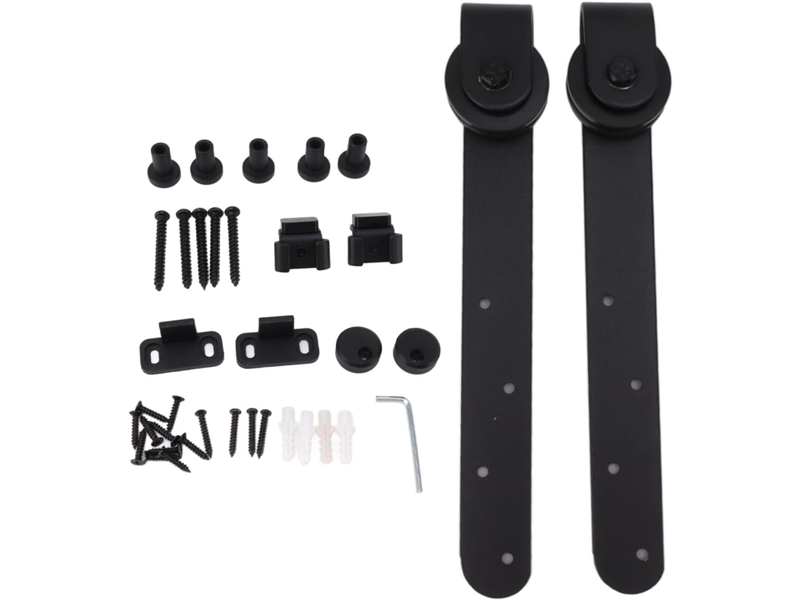 Kit De Ferragens Para Porta Celeiro, Mini Porta Deslizante Silenciosa, Fácil Instalação, Trilho De Polia Aço Carbono