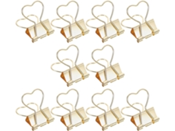 Conjunto de 10 pequenos clipes de papel em metal dourado da Cabilock, fáceis de guardar e duráveis, ideais para marcadores de livros.