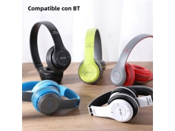 Fone De Ouvido Sem Fio Bluetooth Hifi Estéreo Dobrável P47, Capacete Infantil, Presente Com Microfone, Suporte Para Cartão Sd Para Iphone Vayotoy