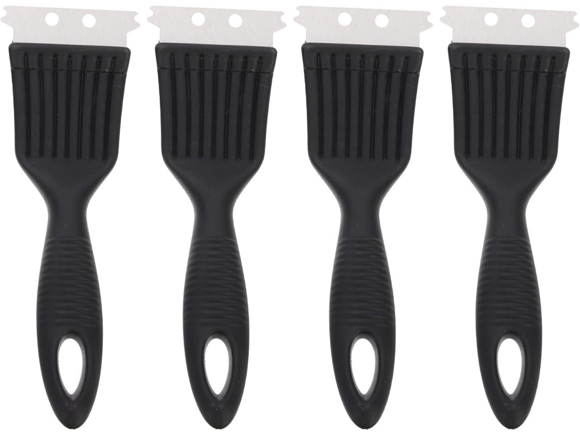 Conjunto De 4 Escovas De Limpeza Para Churrasqueira - Modelo Compacto