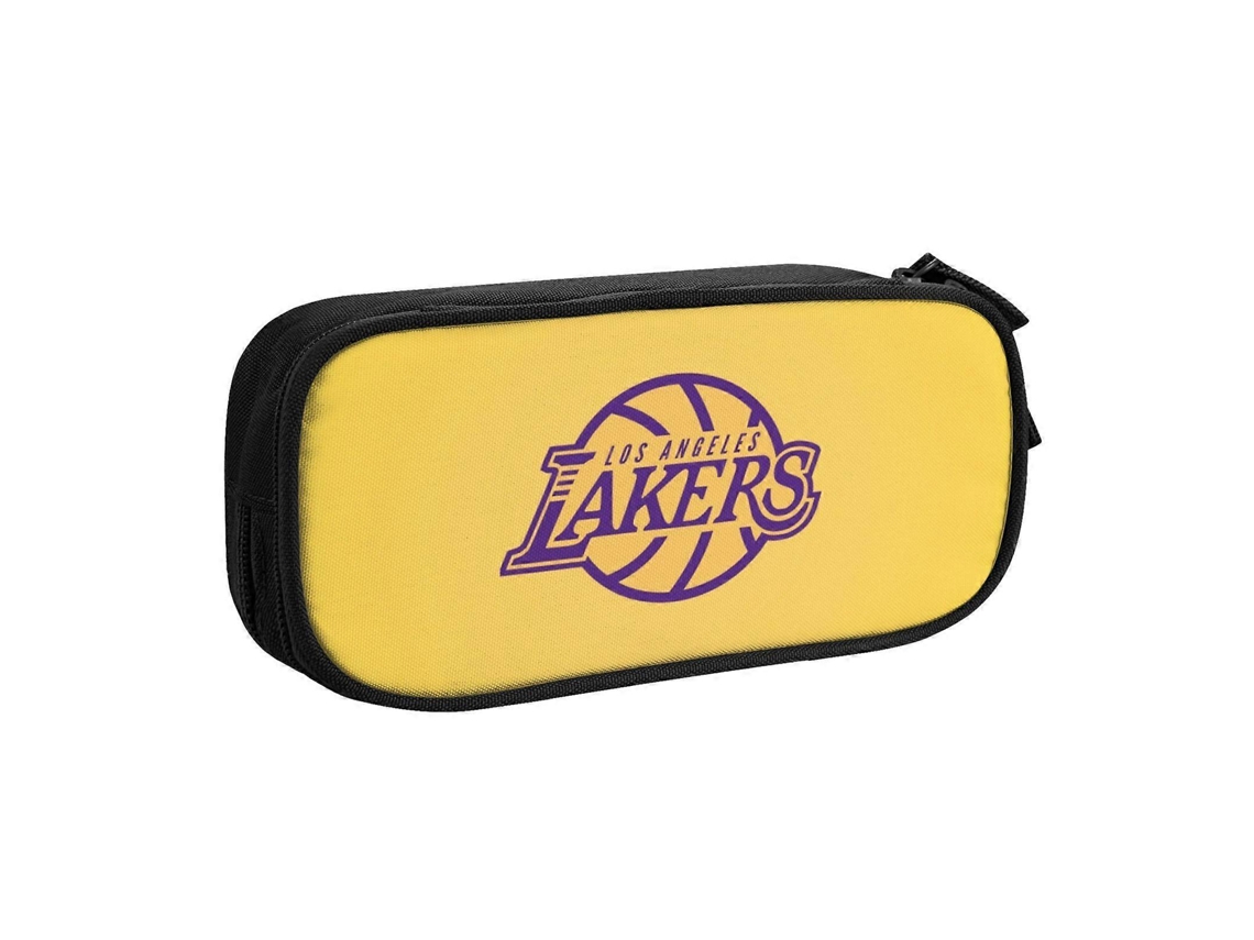 Estojo Para Lápis Lebron James Com Uniforme Do Los Angeles Lakers, Ideal Escritório E Escola. Feito Em Tecido Oxford Zíper, Possui Aquaforge