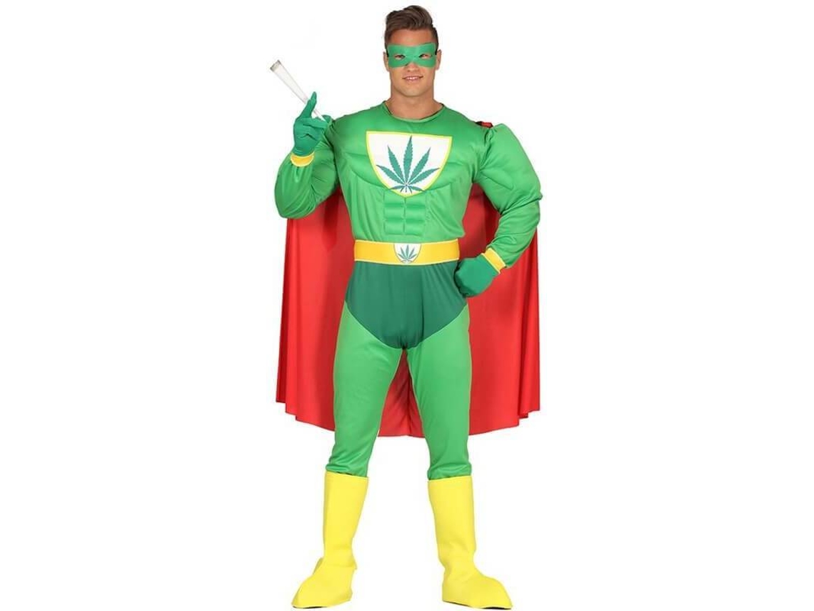 Fato de Homem DISFRAZZES Super-Herói Marijuana (Tam: L)