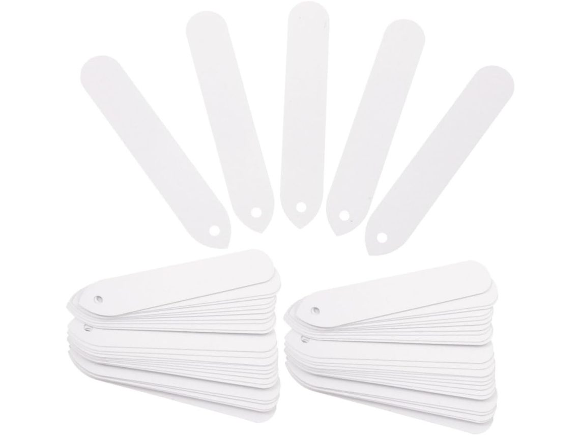 Inoomp 500 Etiquetas para Plantass Às Intempéries com Estacas Brancas para Jardim, Feitas de Material Robusto para CHABERLU