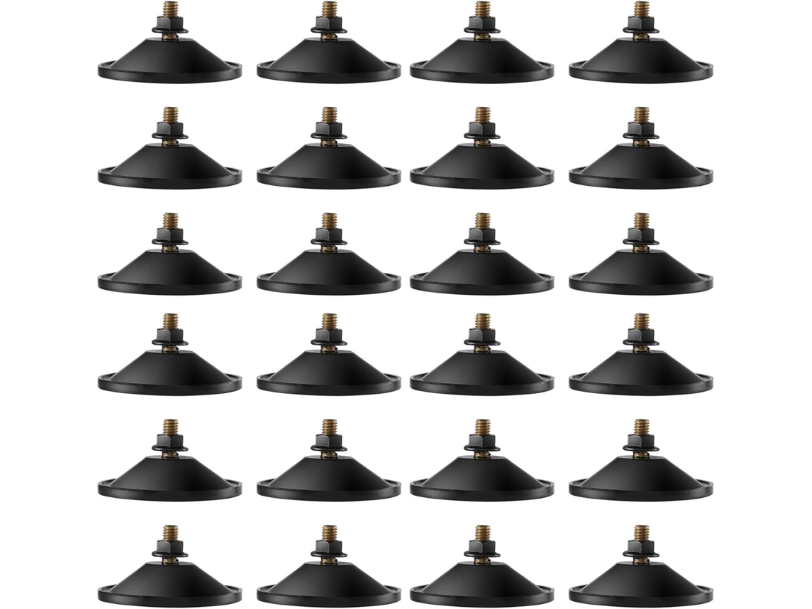 24 Ventosas Pequenas E Fortes Para Vidro, Com 5, 6cm 2, 2 Polegadas De Diâmetro, Na Cor Preta