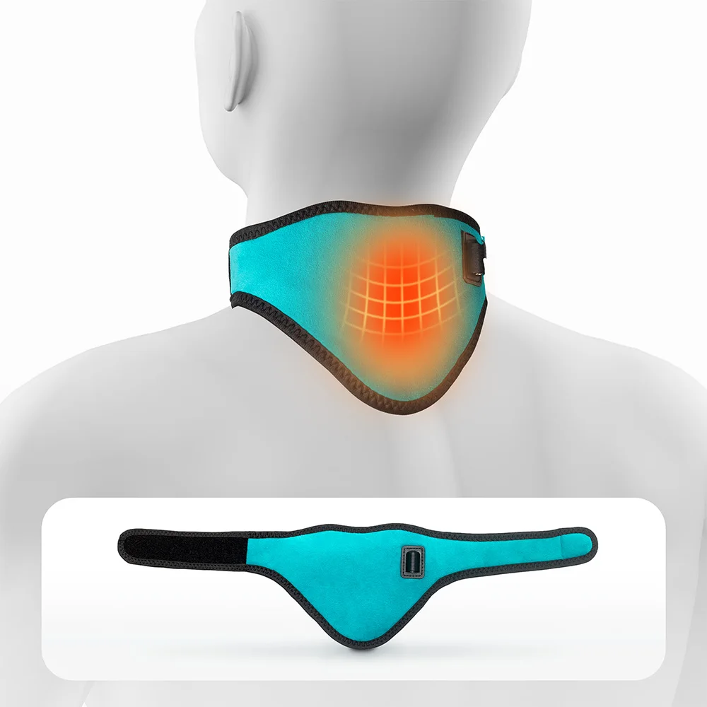Colar Cervical com Aquecimento Elétrico Alivia Dores no Pescoço Massageador Autoaquecido para Tratamento da Coluna Cervical. MDUG