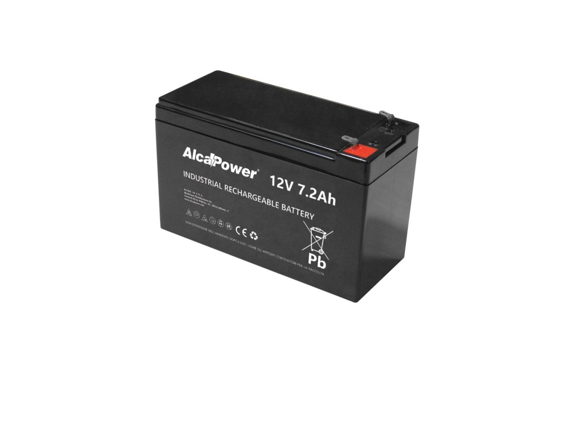 Bateria recarregável selada AGM de 12V 7,2Ah - Ideal para alarmes, nobreaks e brinquedos - Conexão Faston T1