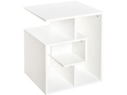 Mesa de Apoio Aglomerado de Madeira Cor Branco 45x40x55 cm Homcom
