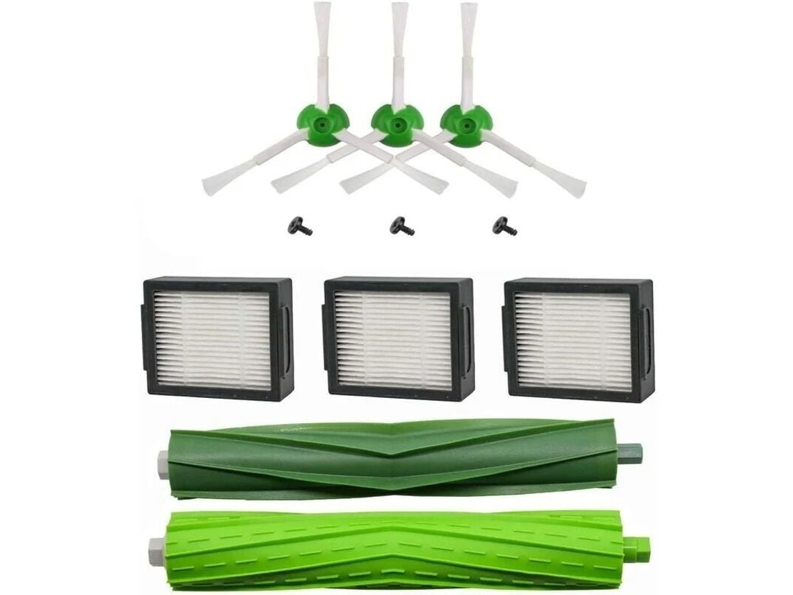Kit De Peças De Reposição Para Roomba I7 I7 E5 E6 E7 Pacote Com Escova Lateral, Rolo E Filtro Hepa Zeuxo