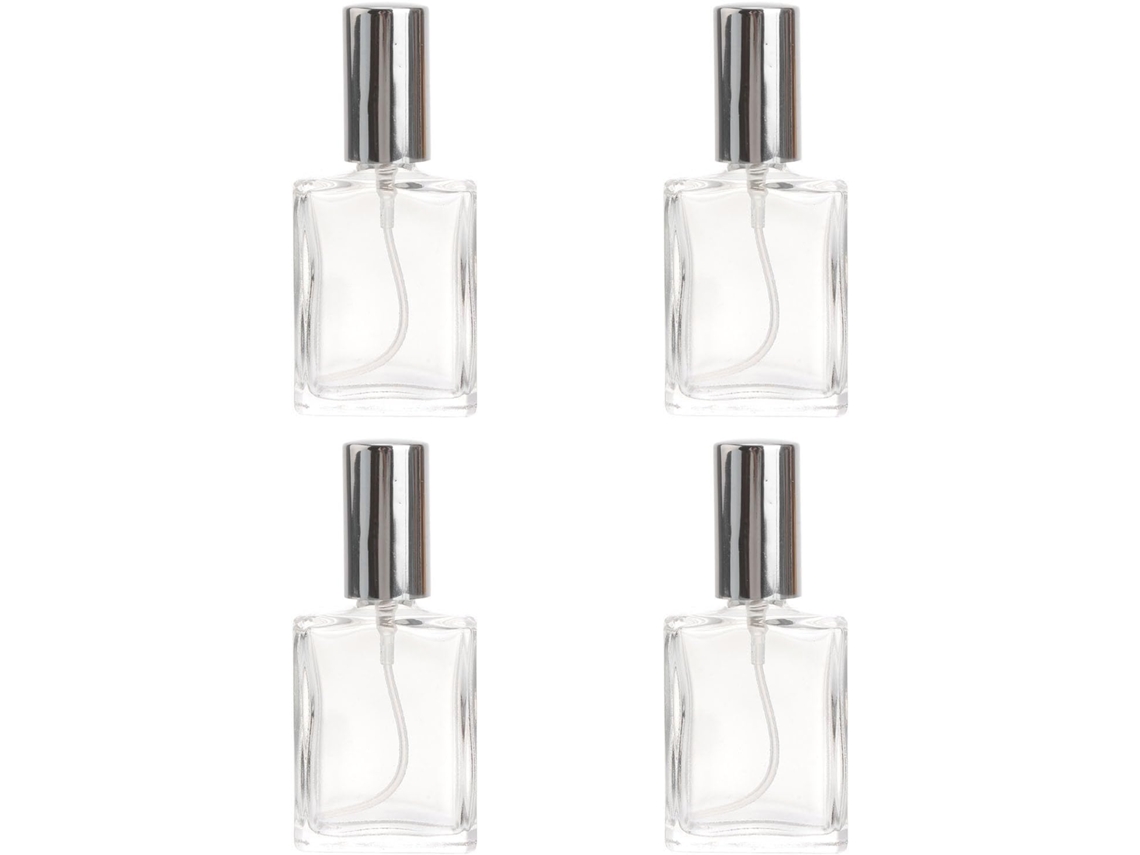 Conjunto de 4 frascos de vidro reutilizados de 15ml para perfume.
